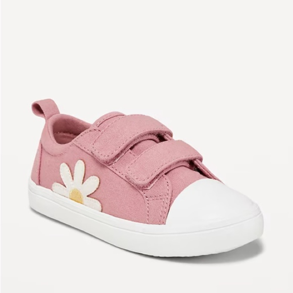 canvas double-strap sneakers for toddler girl